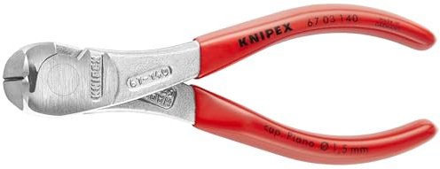 KNIPEX Tronchese per meccanica con tagliente frontale - tipo forte cromata rivestiti in resina sintetica 145 mm, 67 03 140