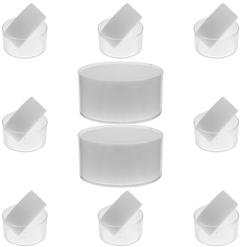 DEARMAMY 10pcs Round Finger Moistener Sponge Cups for Cash Counting, Fingertip Moistener Pads for Bank Money Handling and Office Use