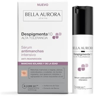 Bella Aurora Despigmenta10 Sérum Antimanchas Intensivo Anti-reaparición | Manchas Solares y de la Edad (Melanina + Lipofuscina) | Ilumina y Unifica el Tono con B-CORE 221™ | Todo Tipo de Piel | 30 ml