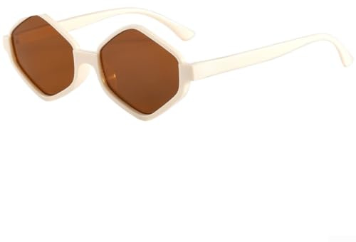 Lunettes de soleil rétro diamant pour enfants, protection UV400, polycarbonate léger (F)