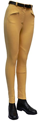 Gallop Women Classic Jodhpurs - Light Yellow, Size 38