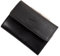 GoBago Bügelbörse Damen Leder Portemonnaie Geldbeutel Knipser 10,5 x 7,5 cm (Schwarz)