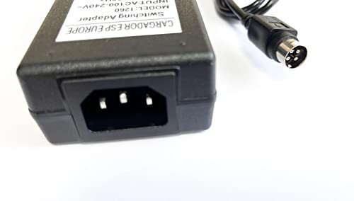 CARGADOR ESP Cargador Corriente 12V 6A 4 Pin Compatible con Reemplazo para Television Televisor TV Linearity LAD6019AB4 LAD6019AB5 Recambio Replacement