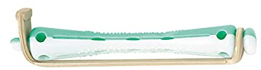Bigoudis permanente vert/blanc court 6mm Sibel