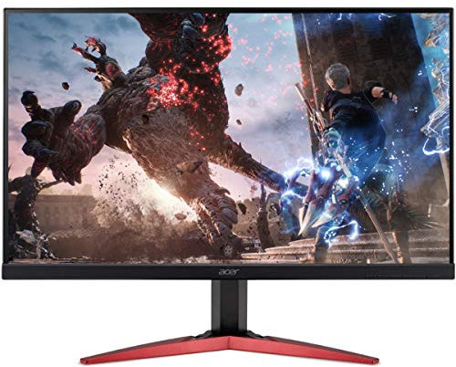 Acer Nitro VG270 Gaming Monitor 27 Zoll (69 cm Bildschirm) Full HD, 75Hz HDMI, 60Hz VGA, 1ms (VRB), 2xHDMI 1.4, VGA, HDMI FreeSync, Schwarz/rot