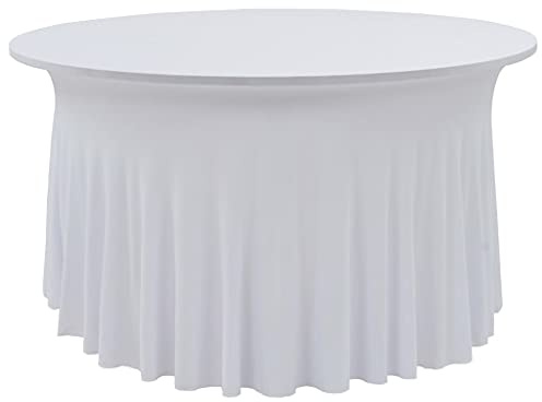vidaXL 2 Stück Stretch-Tischdecken mit Rand Weiß 180 x 74 cm