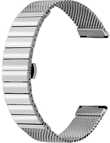 Kai Tian 24mm Silber Schnellverschluss Armband Mode Metall Design Uhr Armband Welle mesh Armband Butterfly Schnalle Armbanduhr für Damen Herren