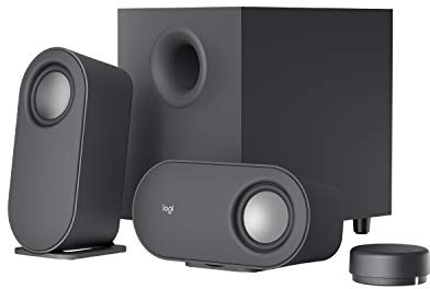 Logitech Z407 Bluetooth Computer Speakers with Subwoofer and Wireless Control, Immersive Sound, Premium Audio with Multiple Inputs, USB Speakers