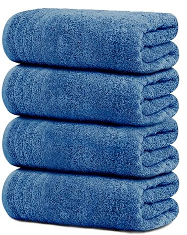 Tens Towels Toallas de baño Grandes, 100% algodón, 30 x 60 Pulgadas, Toallas de baño extragrandes, Peso Ligero y súper Absorbente, Secado rápido, Toallas de baño Uso Diario (Paquete de