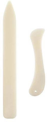 Tbest 2Pcs Set Bone Folder Paper Creaser Tool, Scoring Folding Creasing Edges We R Memory Keepers,Genuine Bone Folder, Paper Craft Tools For Card Making, Origami Tools, Bone Paper Fold