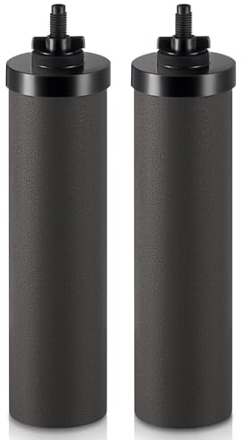 CO-Z 2 Filtres à Eau à Charbon Actif pour Système de Filtration à Eau par Gravité Purificateurs Noirs de Remplacement pour Maison Voyage Camping Intérieur et Extérieur, Certifié NSF/ANSI 42