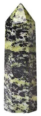 PAKMEZ 1 Unidad de líneas de Tinta de Punto de Cristal Natural, Piedra de Cuarzo Jade, Torre de obelisco Pulido, artesanías for decoración del hogar, Regalo Obelisco (Size : 70-80mm)