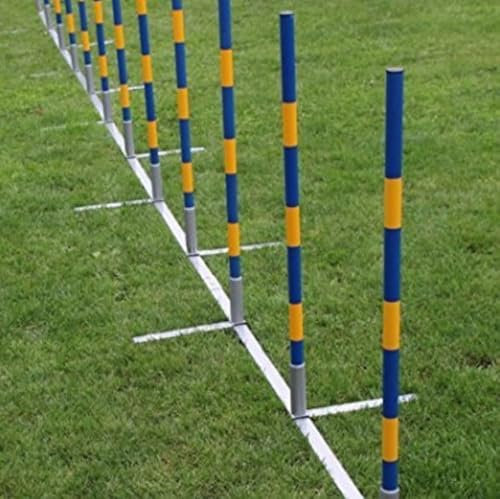 Agility-Slalom-Set, Stangen-Set, Profi – 12 Stangen – gerade – Slalomstangen – Slalomstangen – Hundetraining, Sport und Wettkampf – Agility und Agility-Hund – Outdoor-Agility-Ausrüstung