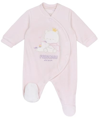Chicco, Tutina Neonata in Calda e Morbida Ciniglia, con Comoda Apertura Frontale, Ideale per l'Inverno, Abbigliamento Bambina 0-24 Mesi, Designed in Italy