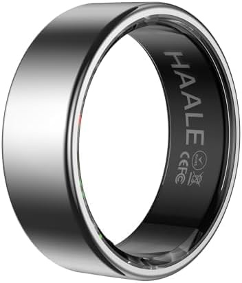 Smart Ring Fitnesstracker Rostfritt Stål För Män Och Kvinnor | Bluetooth 5.0 till Android och iOS; IP68 vattentät; övervakar sömn, stress, cykel; gratis HAALE-app ingår