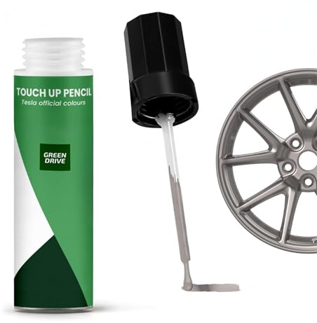 GREEN DRIVE - Stylo Retouche Peinture Jantes - Sonic Shadow - Jantes Aero Model 3 (2018-2023) - Tesla Model 3 - Stylo Efface Rayure - Séchage Rapide - Protection UV