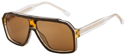 SHEEN KELLY TR90 Lunettes de soleil Carrées rétro pour hommes et femmes, style vintage, classiques, épaisses, années 80 UV400