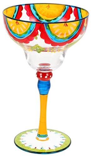Ipetboom Bicchiere da Margarita Dipinto Decorativo per Cocktail per Feste Matrimonio e Cene Eleganti Alta Trasparenza e Design Unico