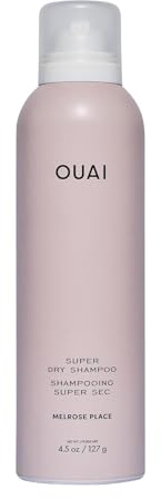 OUAI Super Dry Shampoo - Champú en seco voluminizador - Absorbe grasa, suciedad y sudor - Se integra en el cabello sin residuos y con un aroma duradero - Melrose Place (127g)