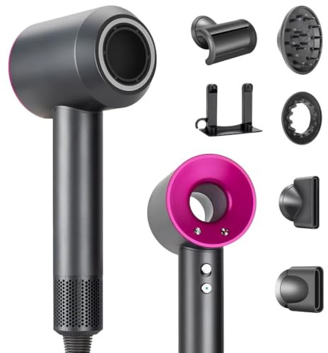Secador de Pelo Super Hair Dryer de Nueva Generación Profesional de Alta Potencia con 5 Accesorios | Secado Rápido y Antiencrespamiento