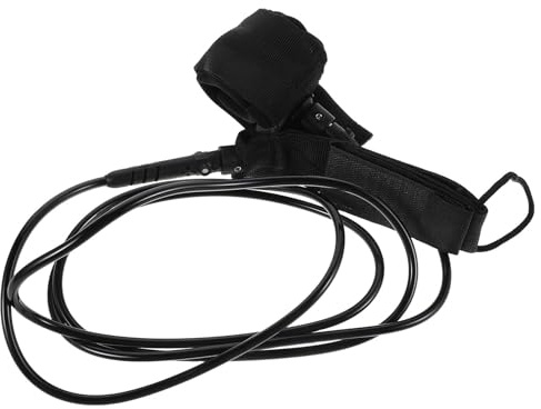 Milisten Laisse de Surf 1,8 M avec Boucle de Cheville Rembourrée, Sangle TPU 5,5 Mm Anti-nœuds, Double Émerillon INOX, Sécurité pour Paddleboard, Adaptée Shortboards et Longboards,