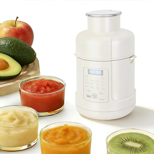 Preparador de alimentos para bebés, para hacer papillas de bebé, cocina y picar automáticamente, para alimentos saludables y caseros para bebés, sin BPA