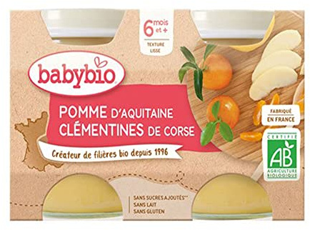 Babybio pomme clémentines dès 6 mois 2x130g
