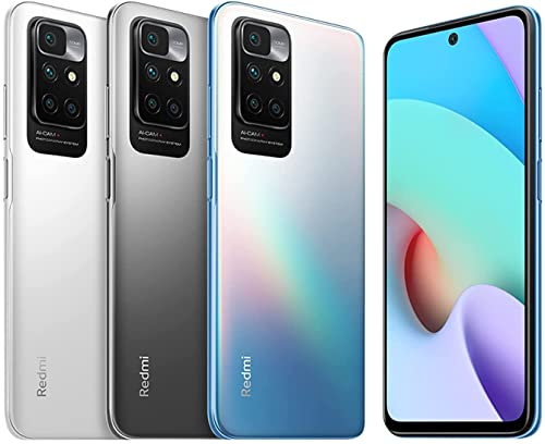 Xiaomi Redmi 10 Smartphone,4GB RAM+64GB ROM, 6.5 FHD + DotDisplay, MediaTek Helio G88 Octa-Core, cámara cuádruple AI de 50MP y cámara Frontal de 8MP (4GB+64GB,Gris)