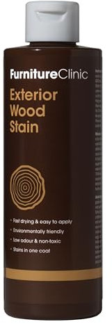 Exterior Wood Stain (Cream) - Quick Drying and Easy-to-Apply - Concentrated Wood Stain for Outdoor Wood, Garden Furniture, Windows & Cladding - 250ml