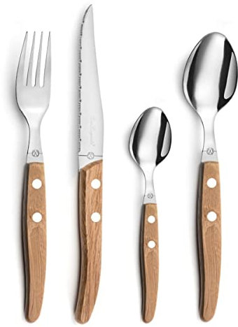 Lou Laguiole - Canopée - Coffret 24 pièces, Bois Foncé