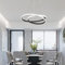 Eoodis Modern LED Chandelier Dimmable 2 Rings LED Pendant Light with Remote Control Black Chandelier Light Fixture Hanging Lamp for Kitchen Dining Room Living Room 36W