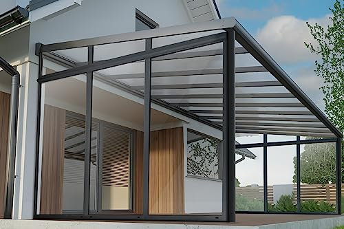 Arilco Terrassenüberdachung | Wintergarten | Inklusive Seitenwände | Neu | 12mm VSG-Glas | 6m x 3,5m…