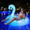 Swan Pool Float with Lights, LED Color Changing Solar Powered Inflatable Pool Floats Swan Swimming Pool Tubes for Adults