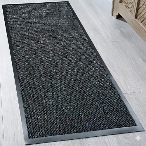 GULLAMBO Hallway Runner Rug Non Slip Rubber Backing – Heavy Duty Dirt Trapping Absorbent Carpet Runner for Hall, Kitchen, Entryway, Corridor | Low Profile Anti Slip Indoor Floor Mat | Easy to Clean