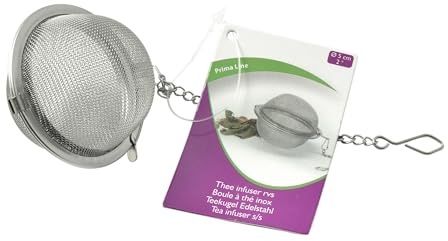Mali's, 10589, Bola de té con cadena y gancho, Ø 5 Cm, Inox