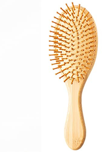 Bamboo Paddle Hair Brush Detangling Hairbrush Reduce Massage For Women Men Straight Curly Dry Wet Thick Fine Hair