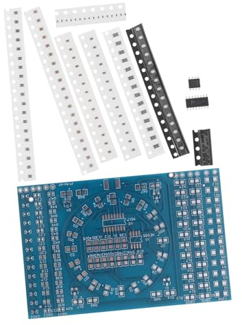 Gatuida Kit Pédagogique de Soudure Smd sur Pcb Bleu et 274 Points de Soudure 125 Composants pour Améliorer les Compétences en Électronique