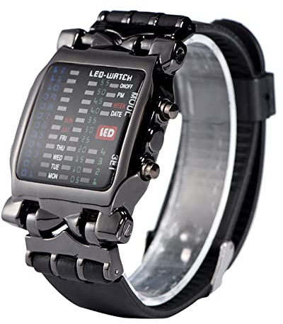 Elektronisk klocka, LED-display, PU-armband, datumfunktion, unisex armbandsur, #791, #791