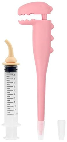 TAOZUA Pet Pill Dispenser, Pet Piller Gun Oral Tablet Capsule,Silicone Syringes for Cats, Dogs and Small Animals (Pink-Pusher+Syringe)