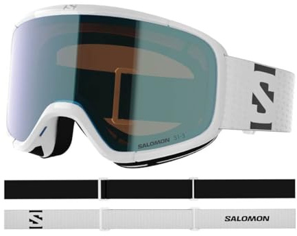 Salomon AKSIUM 2.0 PHOTO Goggles, Unisex Anti-Fog Ski Goggles for Trail Running and Mountain Adventures, White/Blue
