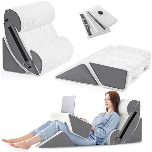 Dorifine Lot de 6 oreillers de lit en mousse à mémoire de forme, coussin compensé ergonomique