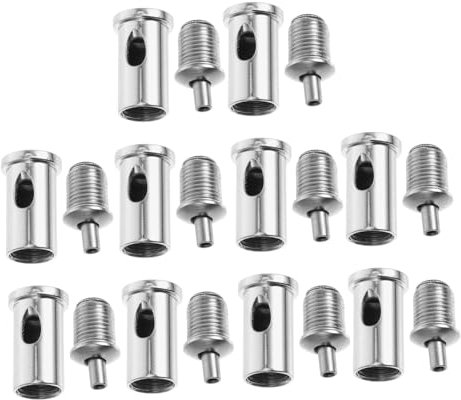 ERINGOGO 10 Abrazaderas Para Cables De Acero Inoxidable Cromado Sujetadores Para Cables De Tensión Grapas Diseño Compacto Para Iluminación Carteles y Uso Doméstico