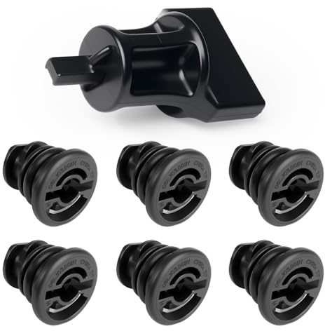 DEEFILL 6 Pack Oil Drain Plug (06L103801) With Oil Drain Plug Removal Tool (6+1), No Leak Replacement for VW Audi 1.8L 2.0L TSI, Compatible with Golf GTI Passat Tiguan, A3 A4 A5 Q5 Q7