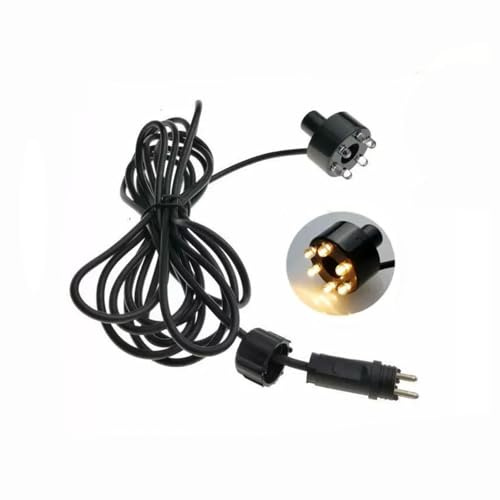 lmoikesz 6 LED Underwater Landscape Pond Lights AC12V (Warm White Light) | Waterproof Fountain Light Durable ABS Plastic Decoration Lamp for Pool Pond Garden Waterfall Fish Tank Aquarium