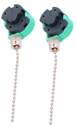 HOMOCONO 2 pièces Chaîne de Traction pour Ventilateur de Plafond Réglable à Remplacement pour Lampes avec Design Vintage Or