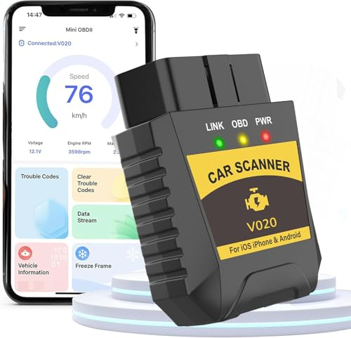 OBD2 Diagnostic Auto Valise Voiture, Bluetooth OBD Diagnostique Auto Multimarque, Diagnostic Voiture Système Moteur OBDII, Lecteur OBD Outils de Diagnostic Français Voiture pour Les Véhicule