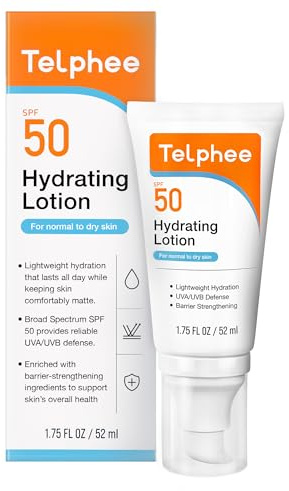 Telphee Ultra Defence Sonnencreme Gesicht LSF 50 | 2-in-1 Gesichtspflege mit 3 Ceramiden | 8-Stunden Barrier-Lock Tech | 60 Min. wasserfest, ohne Weißel-Effekt & nicht fettend | Duftstofffrei