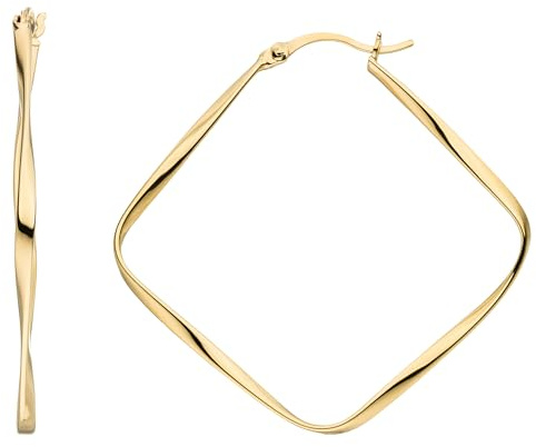 Jobo Damen-Creolen aus 925 Sterling Silber vergoldet