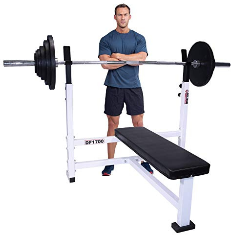 DF1700- Heavy Duty Flat Olympic Weight Bench by Deltech Fitness- 750 lb Capacity- Super Strong and Solid