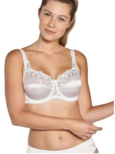 Naturana® Women's Underwired Bra [Cup B-E] Bra with Excellent Support and Beautiful décolleté | Women's Underwired Bra 42 White B